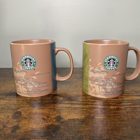 Starbucks Other - 2006 Starbucks Coffee Mug 'Coffee-Land Origin' Africa 18 Oz Brown RETIRED